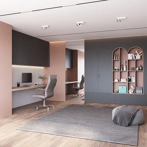 Накладний світильник Skarlat RSLC74126-2 2x7W WH+BK 4000K - фото 6