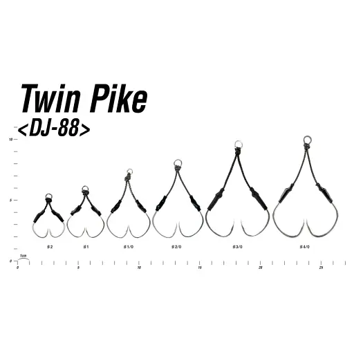 Гачок Decoy DJ-88 Twin Pike #1/0 (3 шт/уп) - фото 2