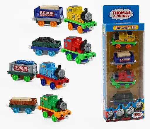 Набор поездов Томас и его друзья, 899-8, металлопластик, 2 локомотива, 2 вагончика (В ассортименте) - фото 2