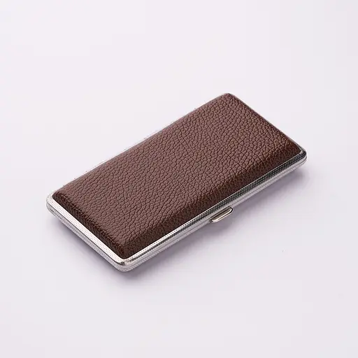 Портсигар для довгих сигарет 18шт №2381 Brown (11652) - фото 2