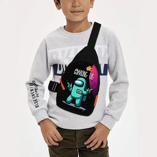 Сумка через плече дитяча Among Us 29х17 см сумка слінг для хлопчика (02029)