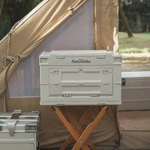 Туристичний складний контейнер Naturehike NH20SJ036 80л (Сірий) - фото 4