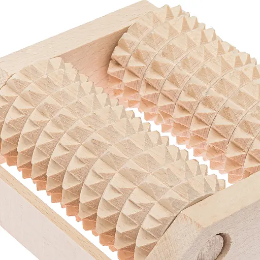 Масажер для ніг дерев'яний зубчастий на 2 ролики для однієї ноги 13х12.5х5 см, Woodly 84983 - фото 6