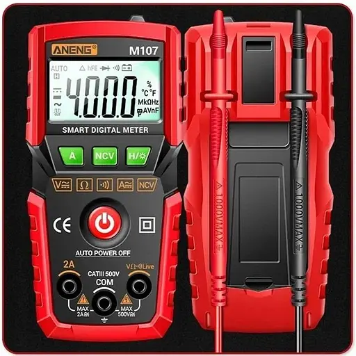 Мультиметр ANENG m107 измерения VARCT (напряжение сила тока сопротивления емкости) - фото 9
