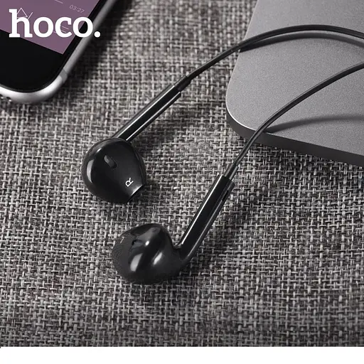 Навушники HOCO M101 Crystal joy wire-controlled earphones with microphone Black - фото 3