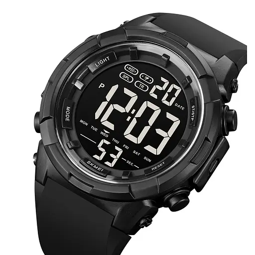 Наручний годинник чоловічий Skmei 1845 Black (12377) - фото 2