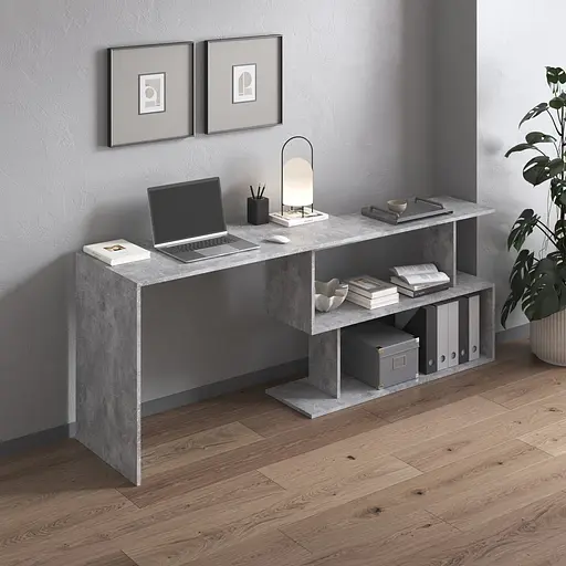 Cтол компьютерный Vays поворотный письменный cтол трансформер M-41 Бетон - фото 2