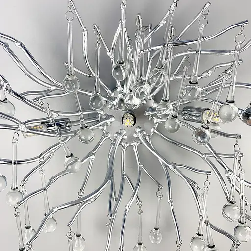 Витончене бра в хромі Line F W 115B/3 CH+CL - фото 4