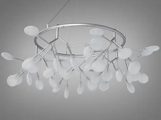 Вражаюча, ефектна люстра "Світлячок", 45 ламп, срібного кольору - фото 2