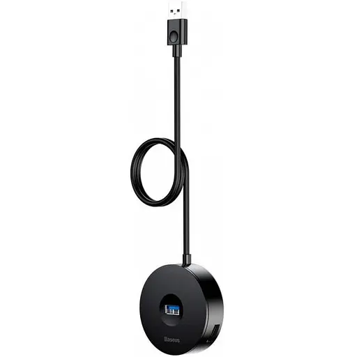 USB-хаб Baseus Round Box 4-Port USB-A Black 1 м (CAHUB-U01) [77941] - фото 5