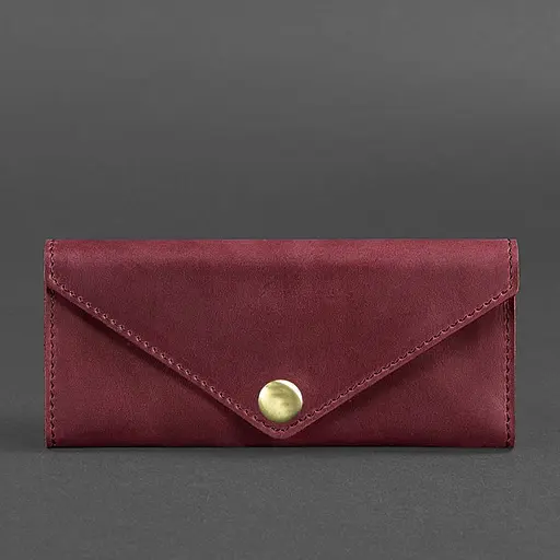 Женский кожаный кошелек Керри 1.0 бордовый Crazy Horse - фото 6