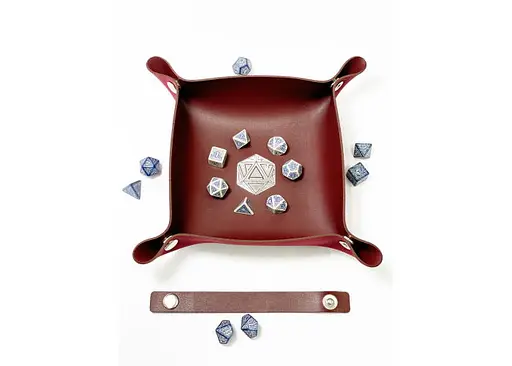 Настольная игра Планета Ігор Лоток для кубиков D20 (бургунди) (Dice tray D20 burgundy) (pi-dt009) - фото 8