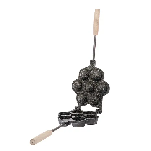 Форма для випікання кошиків, кексів та тарталеток на плиті з антипригарним гранітним покриттям на 7 тарталеток, Ласунка Чорний 86262 - фото 5