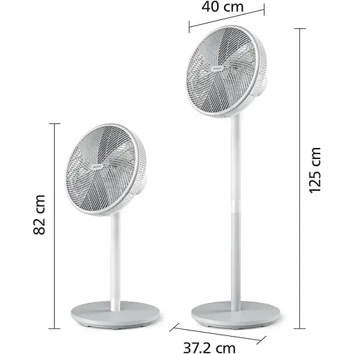 Вентилятор Philips Series 2000 напольный 40 см 48 Вт белый (CX2550/00) - фото 3