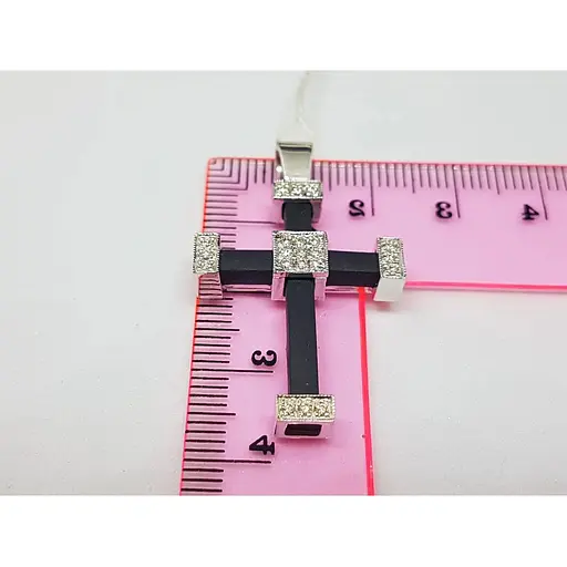 Золотий хрестик Гаразд "Спаси і збережи" з діамантом. 3041757ББ - фото 5