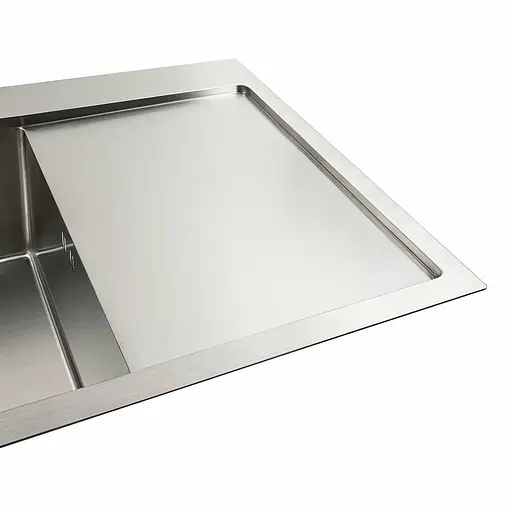 Кухонная мойка нержавейка 78x48 L Platinum Handmade (два отверстия, круглый сифон 3,0/0,8), Нержавеющая сталь - фото 5