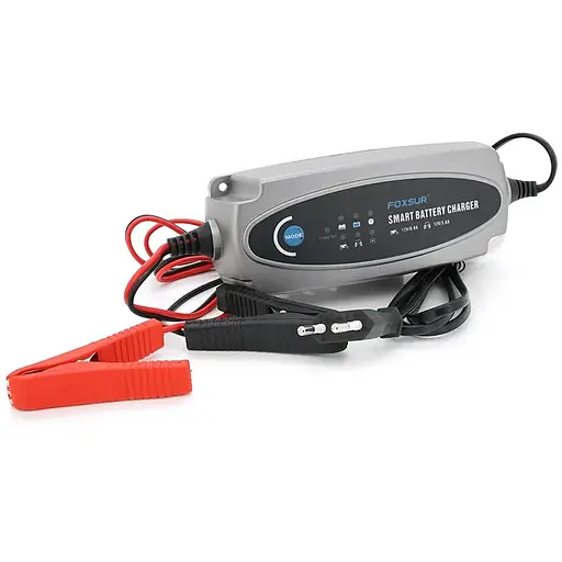 Автоматическое ЗУ для аккумулятора Foxsur FBC1236 6V/12V, 100-240V, 0,2-10A, клемм (AGM/GEL/Lead)
