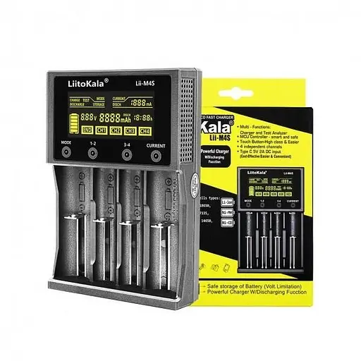 Зарядное устройство для аккумуляторов LiitoKala Lii-M4S (Li-ion IMR LiFe+NiMH) + Рower bank + Type-C - фото 5