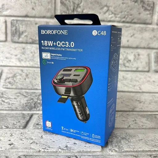 Автозарядный адаптер и FM-модулятор BOROFONE BC48 - фото 9