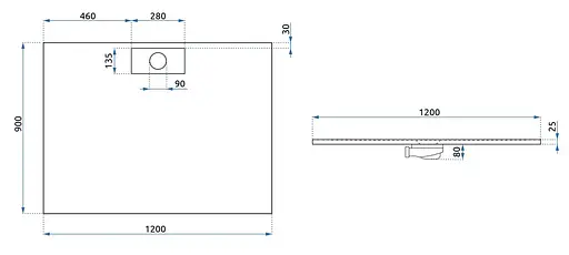 Душовий піддон Rea Bazalt 90x120 long white REA-K3322 Білий - фото 6