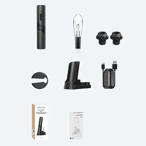 Набор для вина с электроштопором Circle Joy Wine Opener and Preserver Set (CJ-TZ21) - фото 2