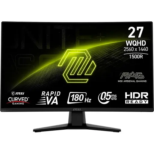 Монитор 27" MSI MAG 274CQF Curved QHD VA 180Hz (MAG 274CQF) - фото 1
