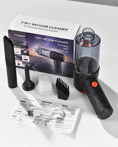 Бездротовий пилосос Vacuum Cleaner YT-M2037 ручний автомобільний 2 в 1 потужністю 120Вт Чорний - фото 6