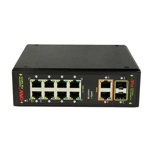 PoE-коммутатор 10-портовый ONV-IPS7108PF Combo ports (73-00009)