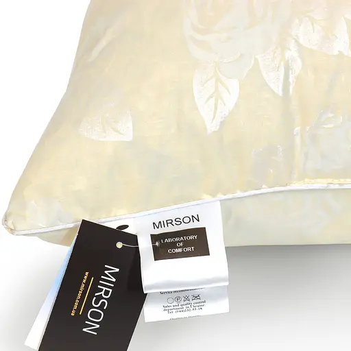 Подушка пухова MirSon Extra №2762 пружна пух 5% 50х50 см шампань (2200005193754) - фото 5