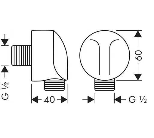 Шланговое подсоединение Hansgrohe Fixfit E без обратного клапана Brushed Black 27454340, Шлифованный черный хром - фото 3