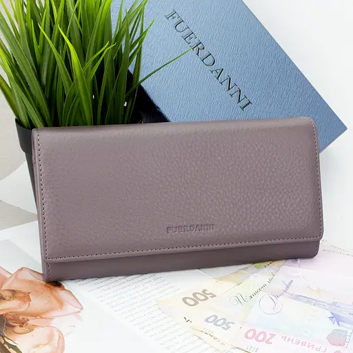 Гаманець жіночий шкіряний Fuerdanni 1180 бузковий на магнітах - фото 1