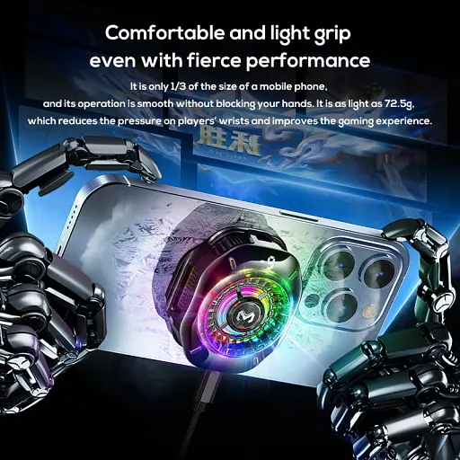 Магнітний кулер активне охолодження для телефону / планшета Memo CX10 Display Black (18551) - фото 4