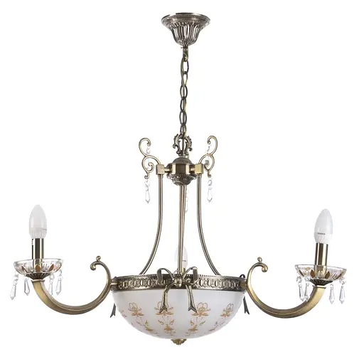 Люстра подвесная Brille свеча E14 60W BZ (BKL-448S/5)