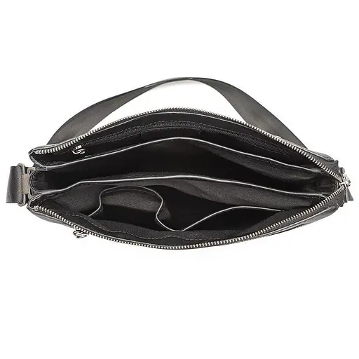 Кожаная мужская сумка через плечо John McDee 30.5х10х24 см sum0025737 - фото 2