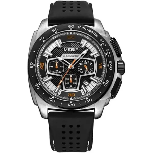 Чоловічий годинник Megir 2056 Todest Silver/Black