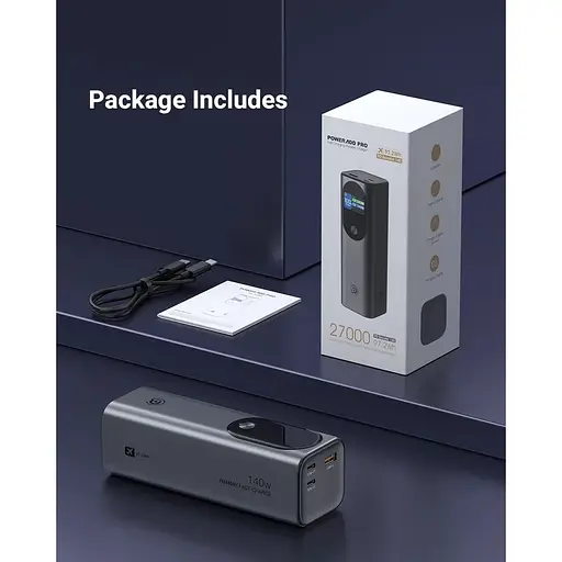 Портативний акумулятор POWERADD Pro 140W Power Bank 27000mAh - фото 3