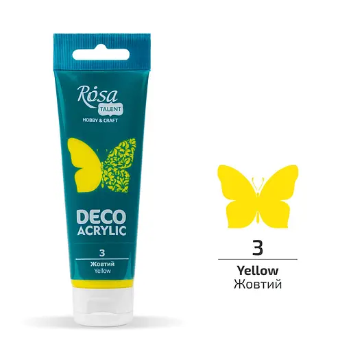 Акрил для декора Желтый (03) матовый 75 мл Rosa Talent - фото 1