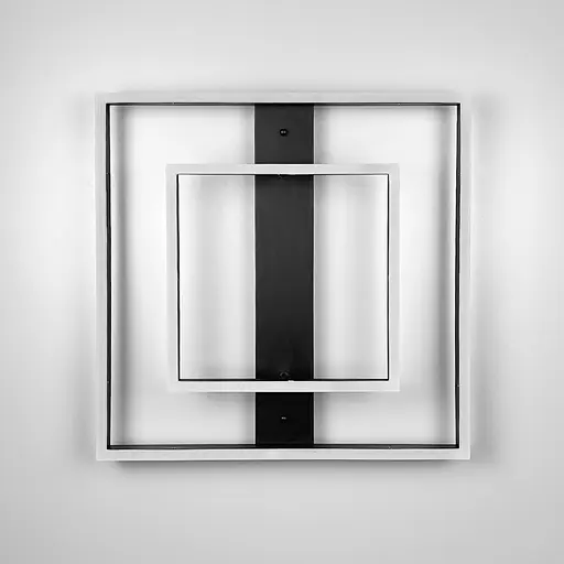 Сучасний LED-світильник у чорному корпусі із двох квадратів 50х50 см | Line F | Арт. 331-500 BK - фото 4