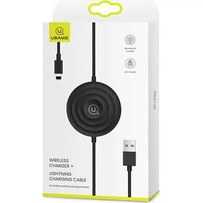 Беспроводное зарядное устройство для Usams US-CC096 Wireless Charger + Lightning кабель (CC96WH01) - фото 3