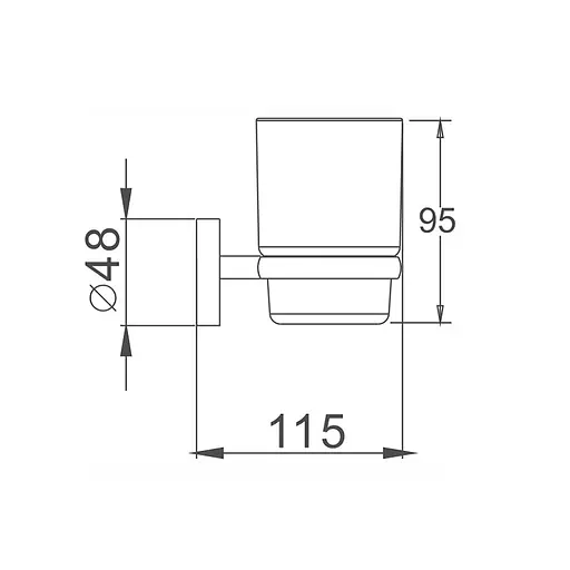 Склянка з підставкою для зубних щіток Haiba HB1706 HB0465 хром - фото 2