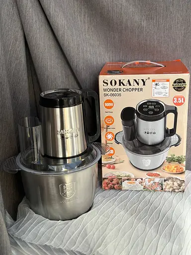 Многофункциональный блендер измельчитель Sokany SK-06035 LCD дисплей 900Вт 3.5л - фото 10