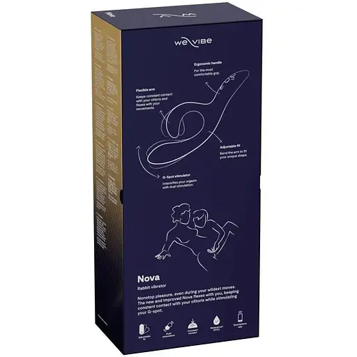 Смарт вібратор-кролик We-Vibe Nova Midnight Blue - фото 10