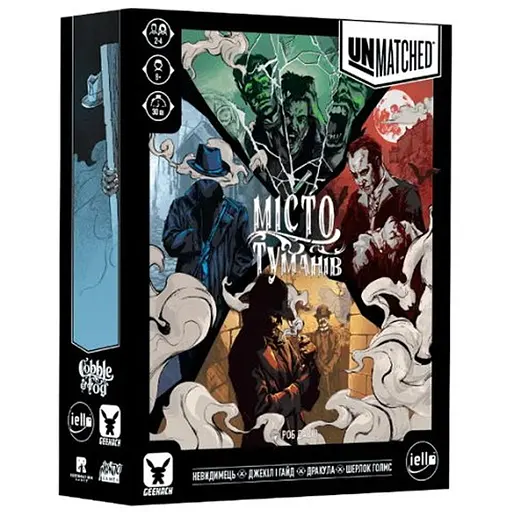 Настільна гра Geekach Games Unmatched: Місто туманів (Unmatched: Cobble & Fog) (укр.) (GKCH023BS) - фото 1