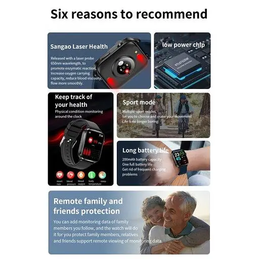 Розумний наручний смарт годинник Smart F100 (Black) - фото 8