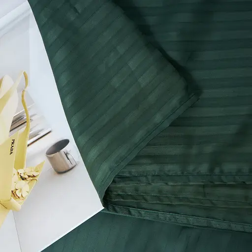 Простирадло Moon&Star Mystic Green Satin Stripe Gold Люкс 180х220 см (MS-860000247) - фото 3