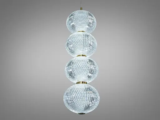 Світлодіодна люстра підвісна золота 8 Вт 4100K - фото 1