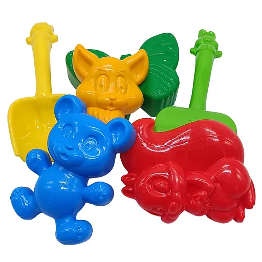 Набор для песочницы "Незабудка №4" Colorplast 0954 лопатка, грабли, пасочки - фото 1