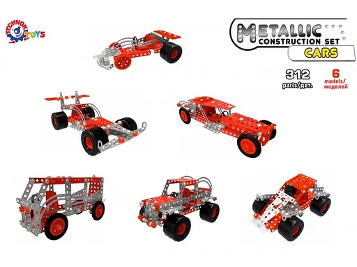 Конструктор металевий ТехноК Авто (3855) 312 дет. - фото 4