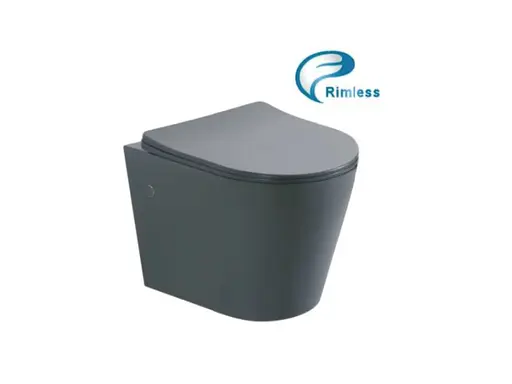 Унитаз подвесной Asignatura Axiom серый матовый с крышкой Soft Close 97802806 , Серый - фото 1