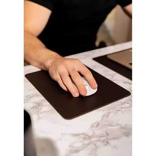 Килимок для мишки BlankNote  краст з натуральної шкіри 1.0 темно-коричневий - фото 3